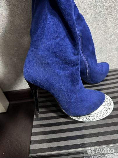 Сапоги женские ботфорты 36 р натуральная замша