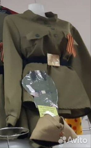 Рубашка военная, лента георгиевская, ремень, пилот