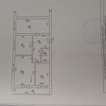 3-к. квартира, 59,2 м², 2/2 эт.