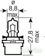 Лампа освещение щитка приборов 12V 5W B10d