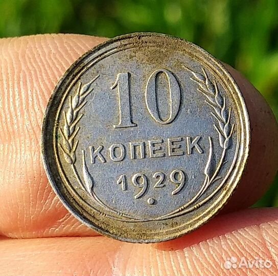 Монета 10 копеек 1929 г
