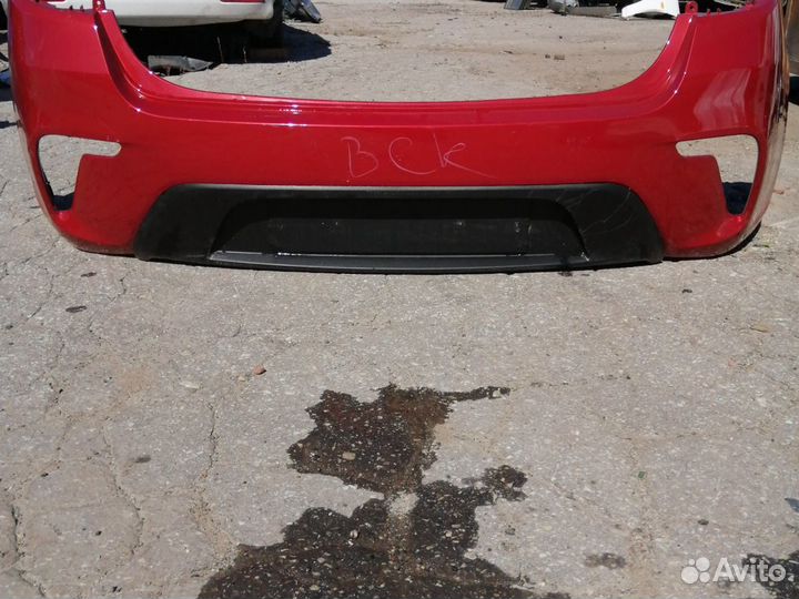 Задний бампер Kia Rio 4 красный