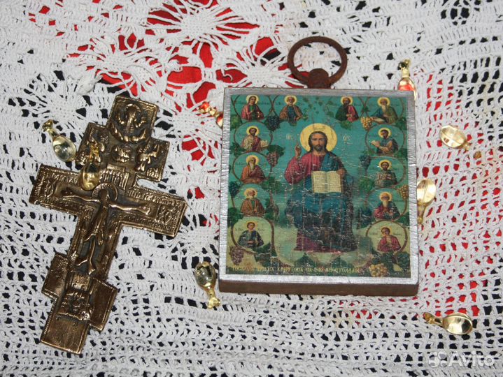 Старинная Афонская Икона. Спаситель