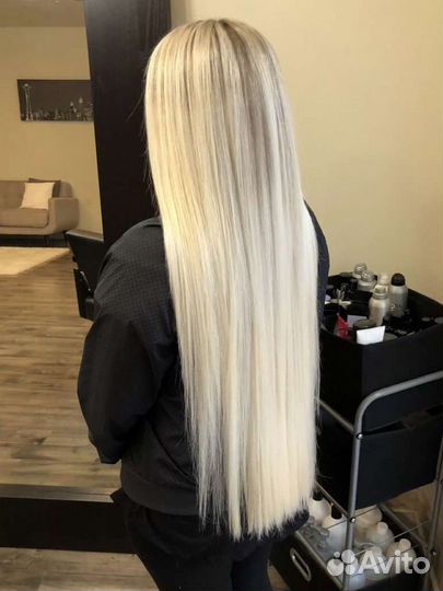 Наращивание окрашивание волос с выездом и на дому