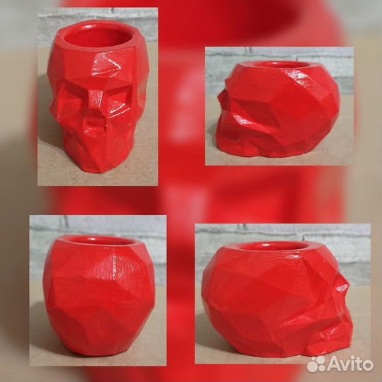 Череп,подставка для ручек