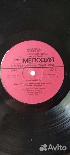 Пластинка на грамофон