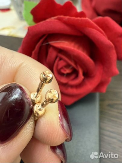 Пусеты из золота 585 пробы