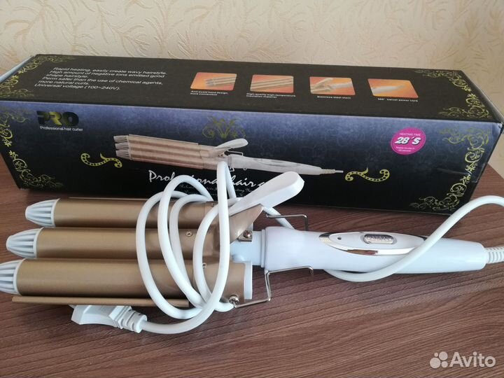 Плойка тройная для волос