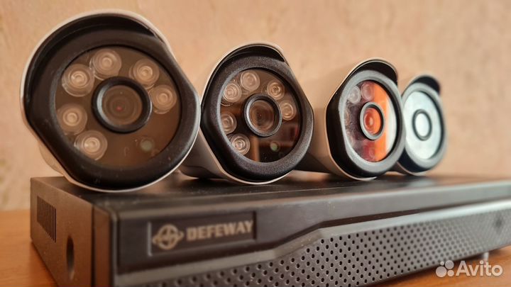 Комплект видеонаблюдения 4 камеры бу