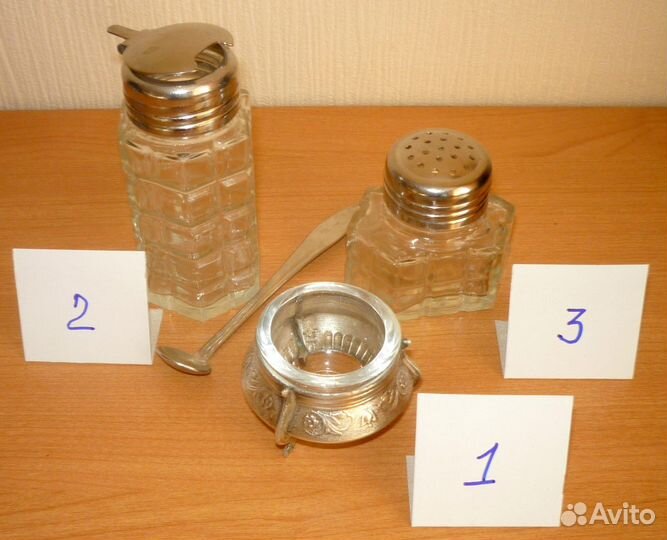 Солонка, перечница, горчичница СССР