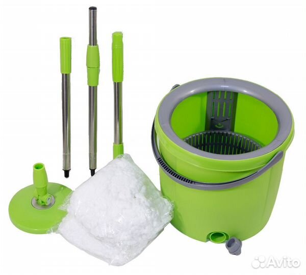 Швабра С ведром с двумя разными насадками