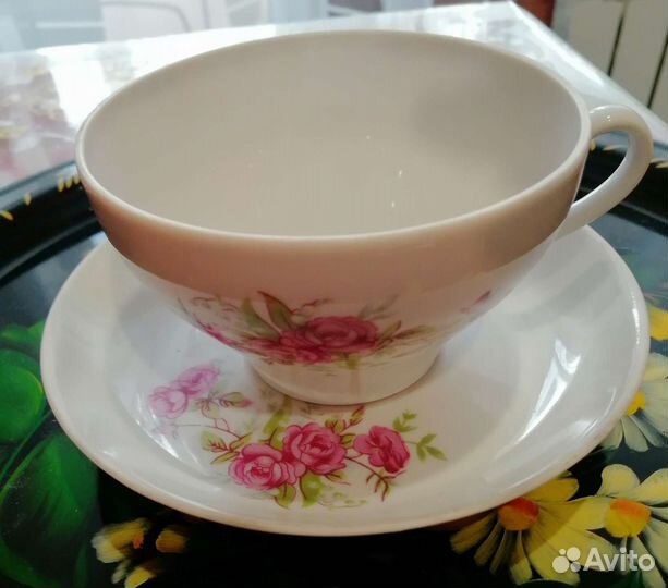 Чашка с блюдцем дулево