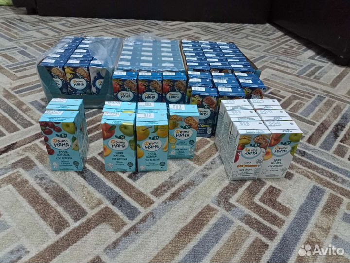 Детское питание каши соки