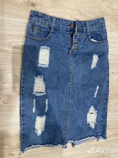 Джинсовая юбка zara новая