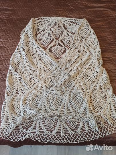 Пелерина шаль льняная ручная работа