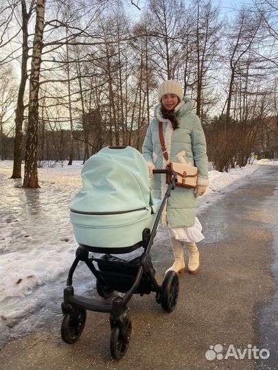 Коляска mirelo bonita 3 в 1 бирюзовая б/у