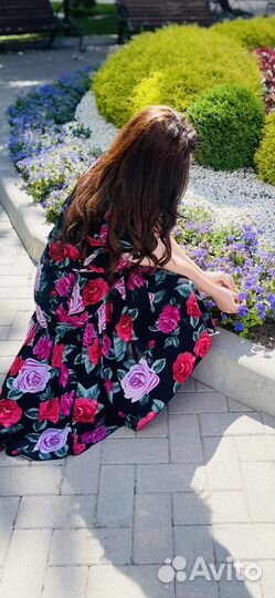 Платье в цветочный принт