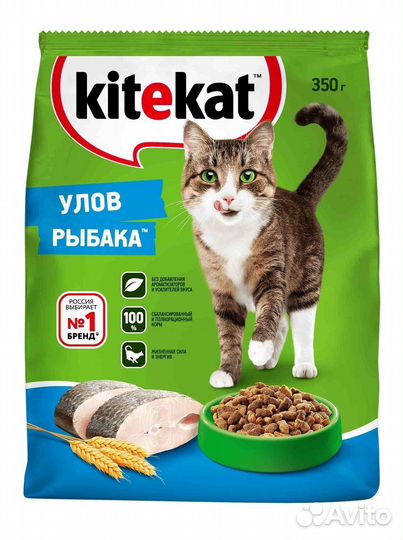 Корм Kitekat сухой полнорационный корм для взрослы