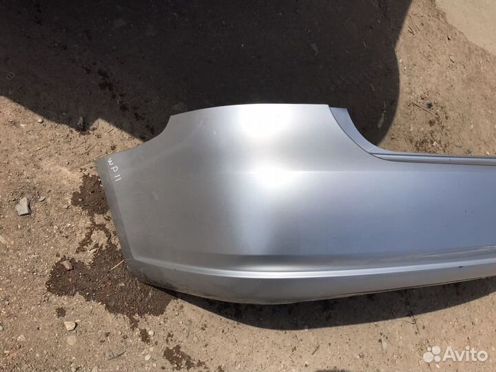 Бампер задний фольксваген поло серебро