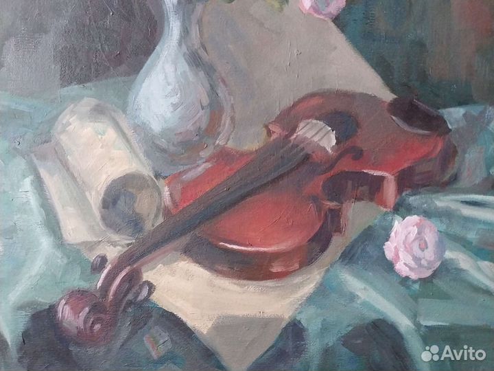 Картина маслом холст на картоне