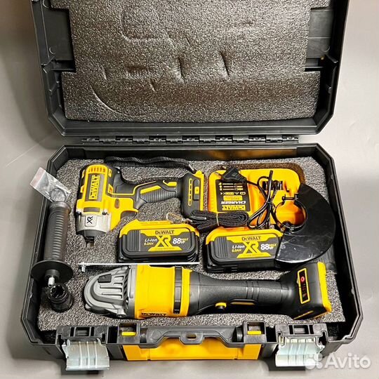 Набор 2 в 1 ушм 125 + гайковерт Бесщеточный Dewalt