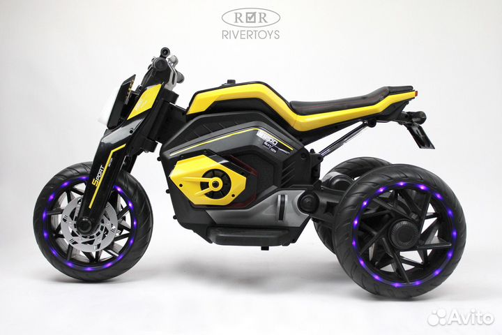 Мотоцикл детский трехколесный электрический