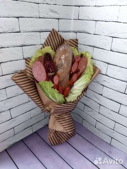 Мужские букеты съедобные мясные