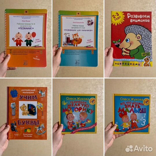 Развивающие книги, годовые курсы, тесты до 3 лет