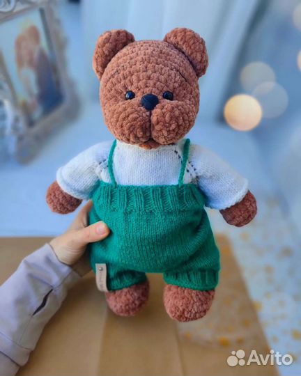 Мишка вязаный