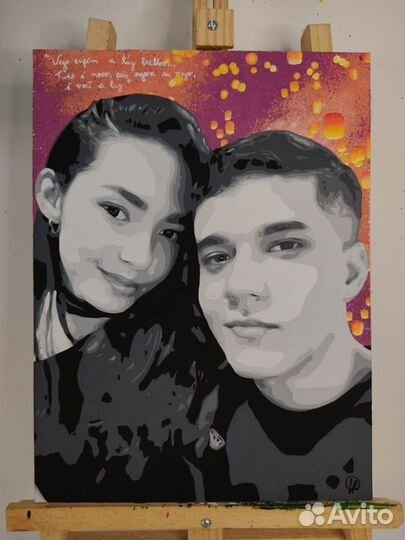 Портрет на холсте по фото в Емельяново