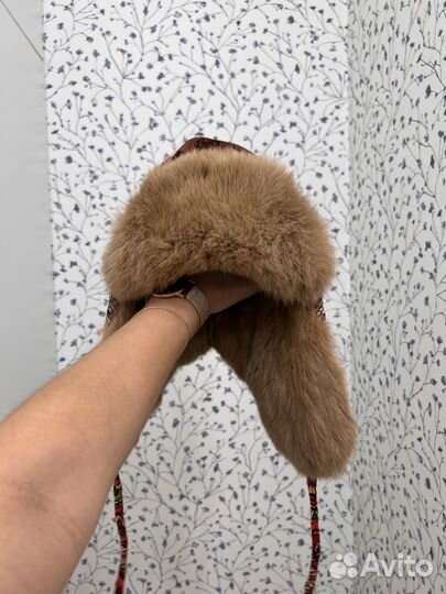 Шапка ушанка из кролика