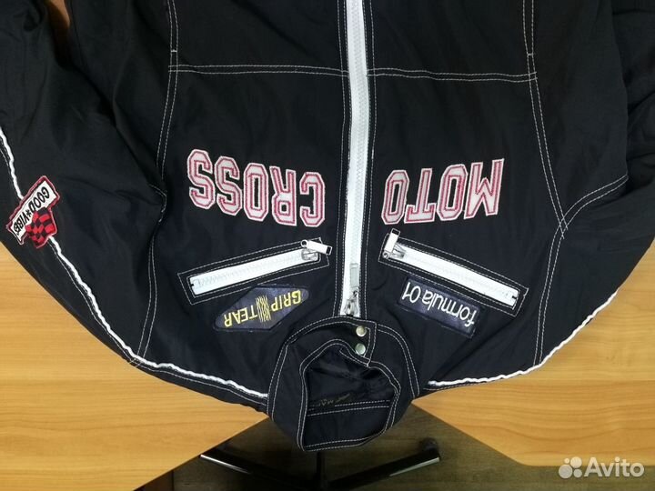 Новая байкерская мото куртка бомбер пилот