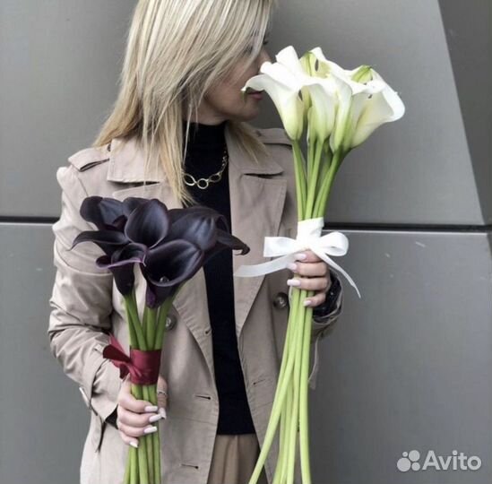 Свадебный букет каллы цветы