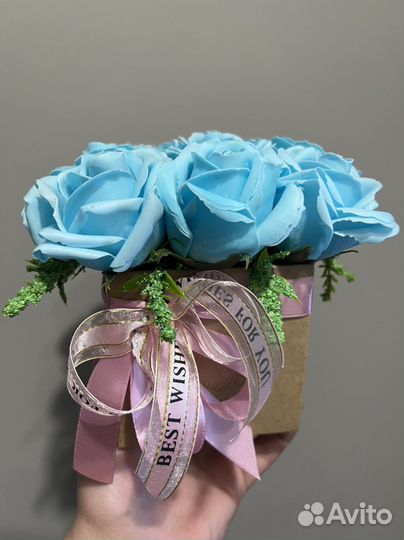 Букет. Розы из мыла. Подарок к празднику