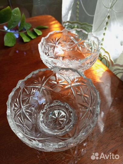 Салатник хрустальный средний