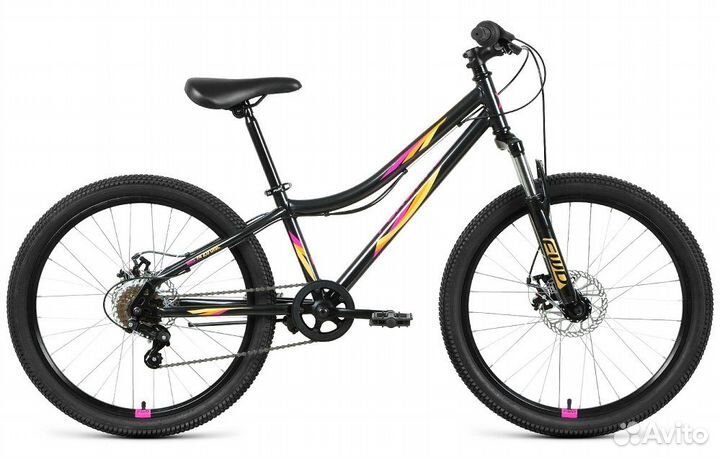 Велосипед 24 Forward iris (2.0) черный/розовый