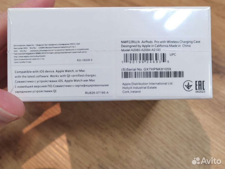 Беспроводные наушники apple airpods pro