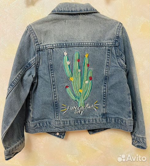 Новая джинсовая куртка для девочки 104