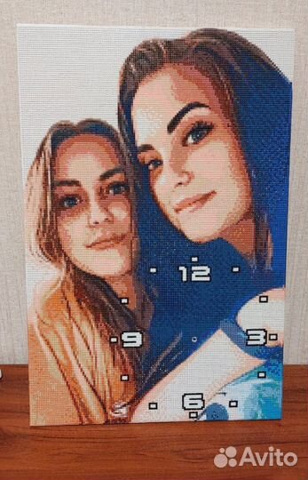Часы с алмазной мозаикой с Вашим фото