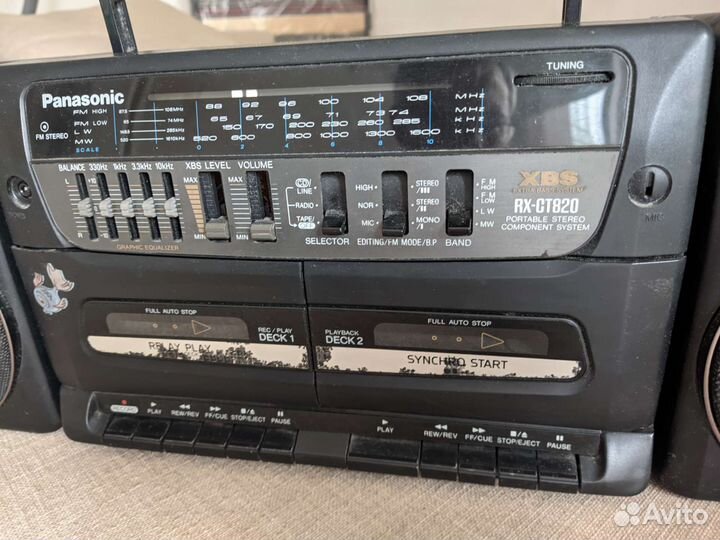 Магнитола двухкассетная Panasonic RX-CT820 1990-е