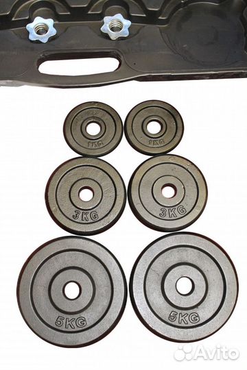 Набор гантелей, штанга, комплект 25 кг ldbs-200