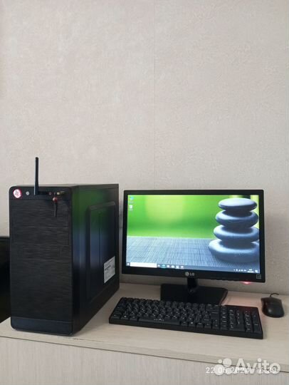 Компьютер в сборе core i3-7100/8Gb/128Gb/500G/450w