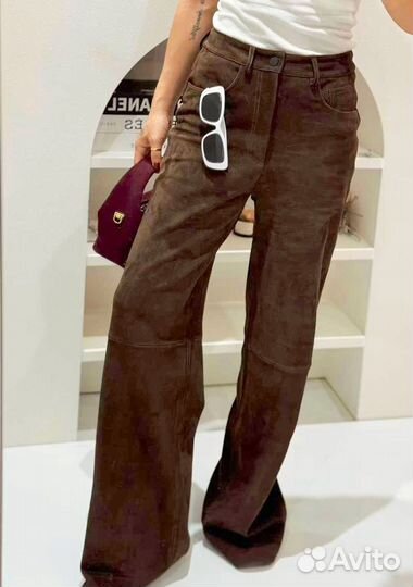 Брюки замшевые YSL