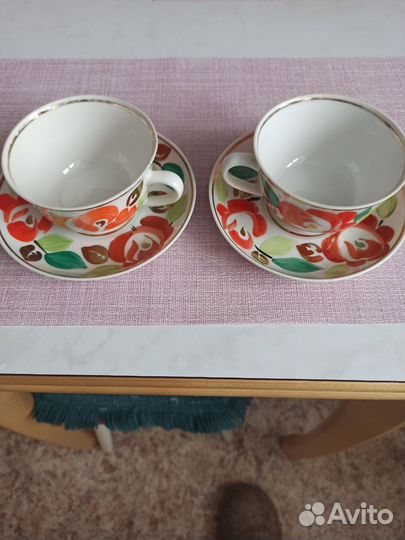 Чашка с блюдцем чайная пара СССР