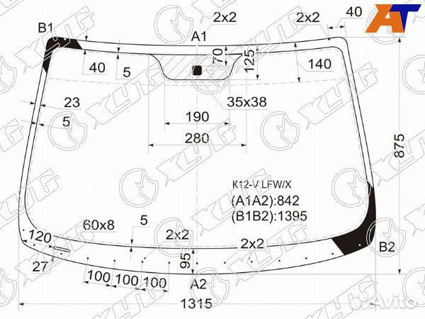 Стекло лобовое nissan march