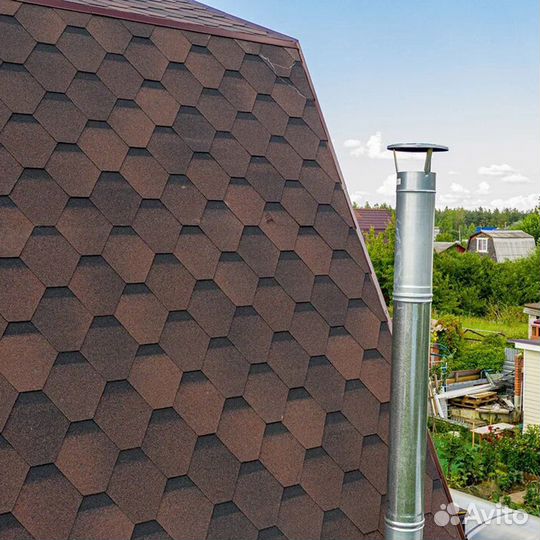 Черепица мягкая Оптима коричневая 3м²