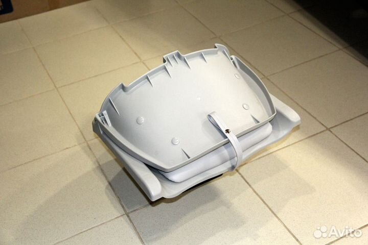 Кресло в лодку складное с мягкими накладками Серое