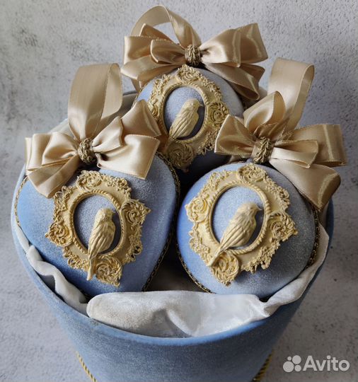 Набор ёлочных шаров ручной работы