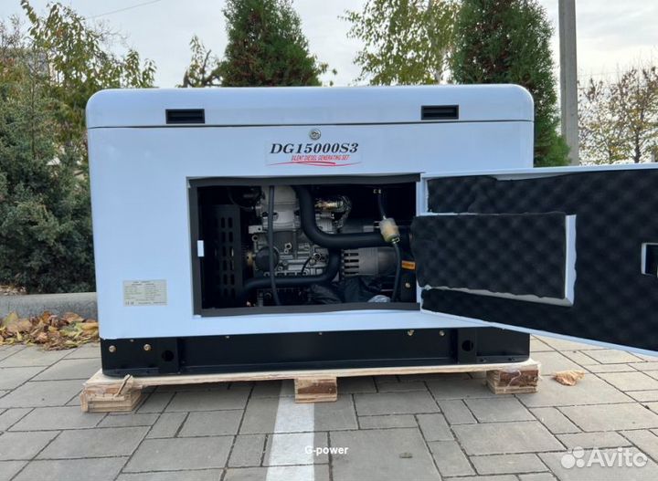 Дизельный генератор 13 kW G-power DG15000SE3 трехф