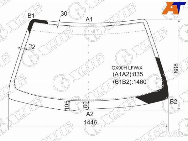 Стекло лобовое toyota chaser
